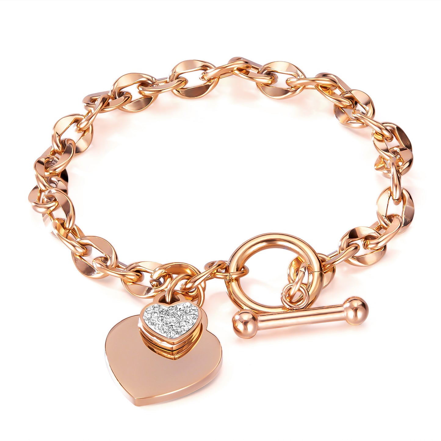 Stainless steel jewelry personality OT buckle premium titanium steel bracelet