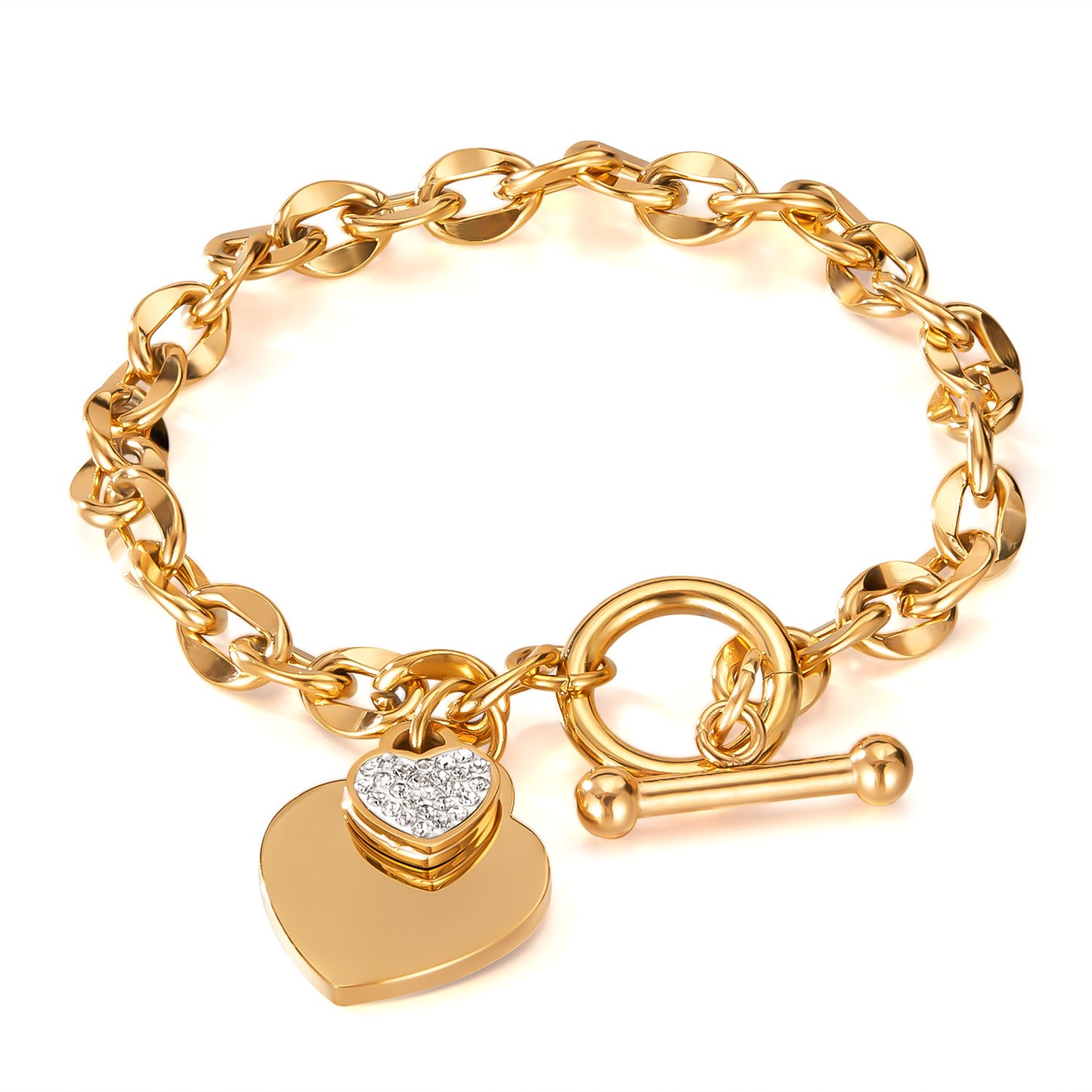 Stainless steel jewelry personality OT buckle premium titanium steel bracelet