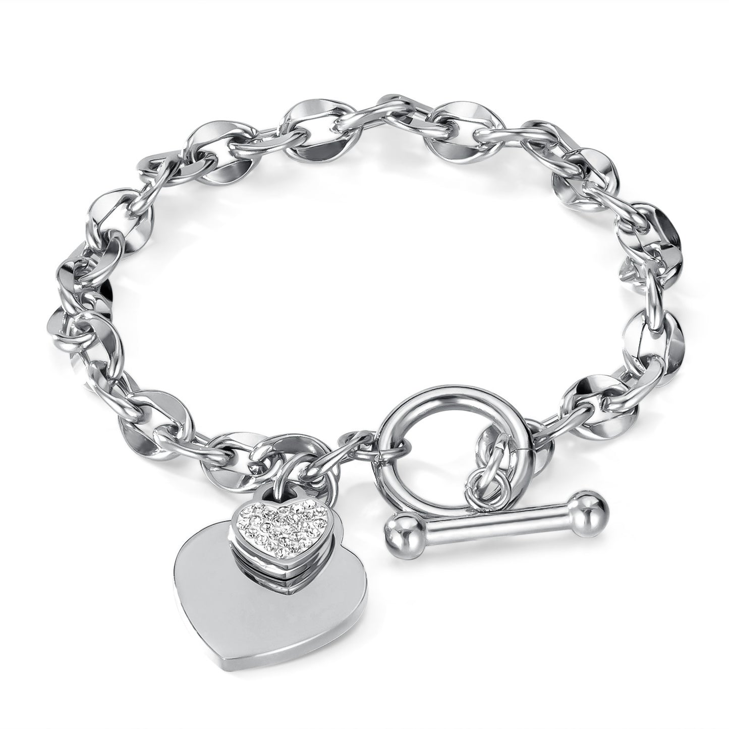 Stainless steel jewelry personality OT buckle premium titanium steel bracelet