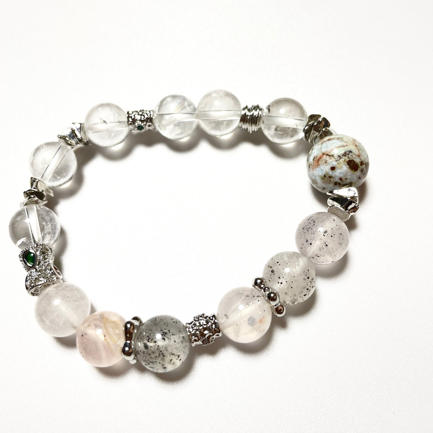 Natural white crystal bracelet