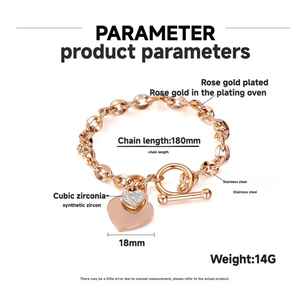 Stainless steel jewelry personality OT buckle premium titanium steel bracelet