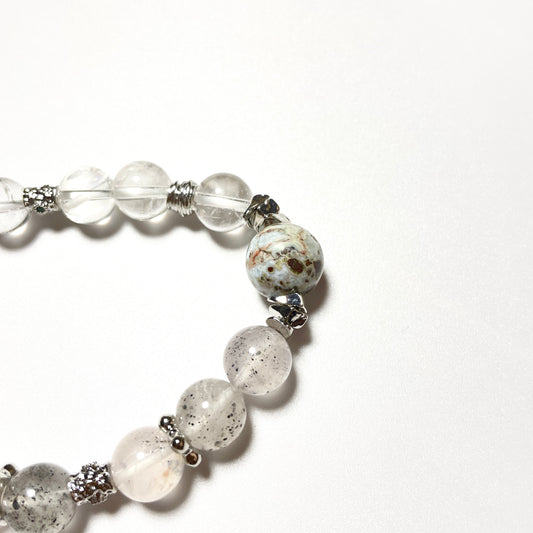 Natural white crystal bracelet